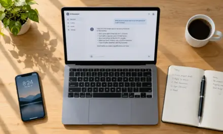 AI roundup software tools and smart glasses on a workstation desk