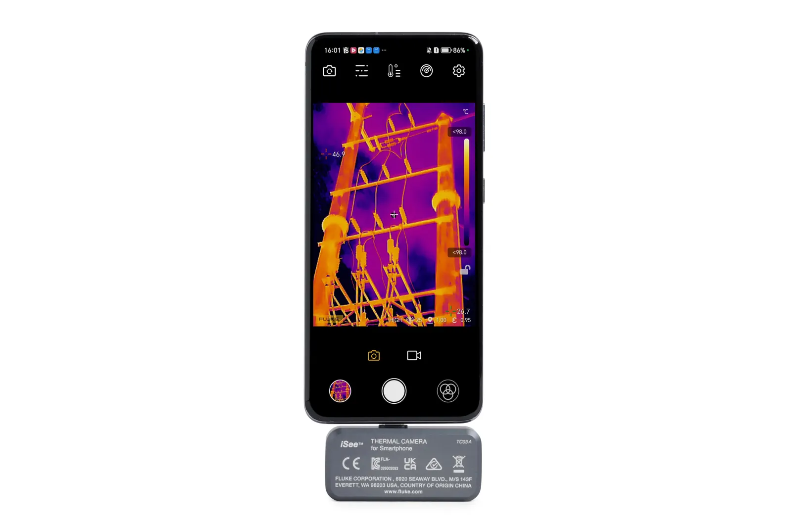 Fluke mobile imaging TC03A thermal camera