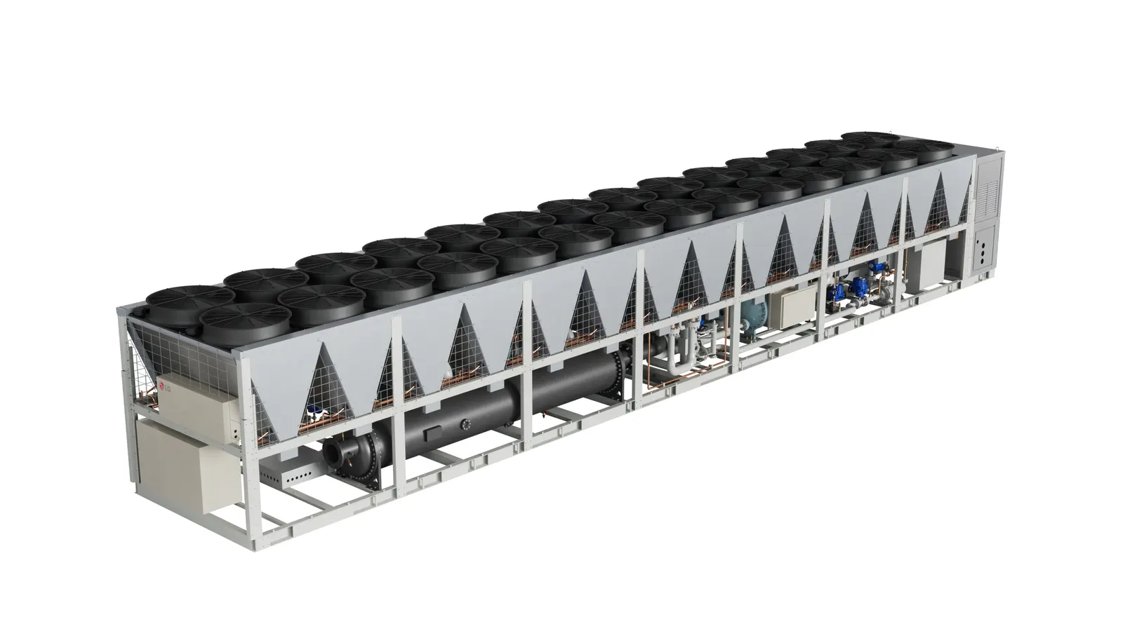 LG air-cooled centrifugal chiller system for computing infrastructure