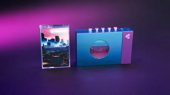 Packaging box and accessories for the special edition cassette player