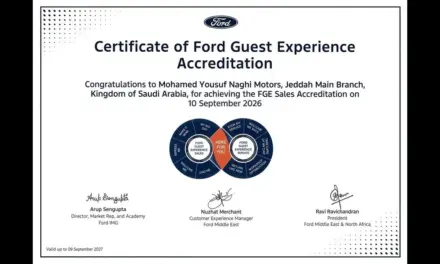 Ford Guest Experience certification assessment at Mohamed Yousuf Naghi Motors showroom