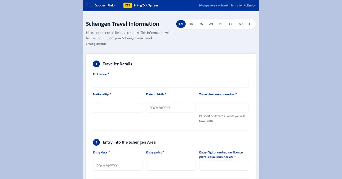 Schengen visa scam phishing warning shown with traveler passport and laptop