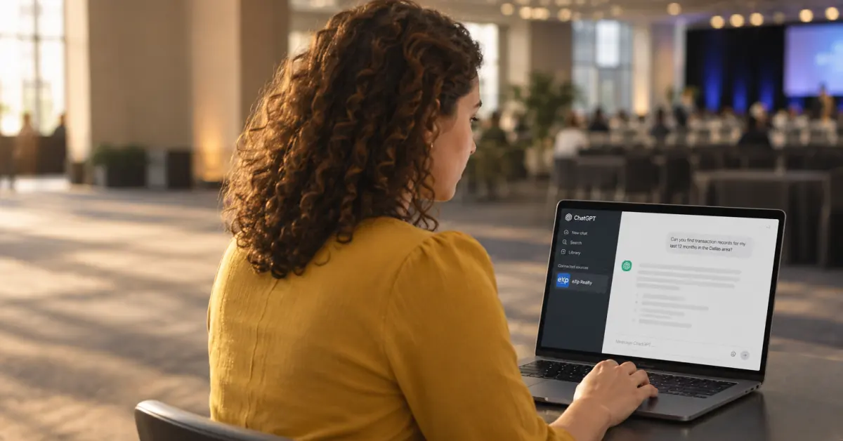 Model Context Protocol data architecture used by real estate agents on office screens