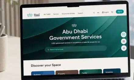 TAMM AutoGov digital services interface shown on mobile device in Abu Dhabi