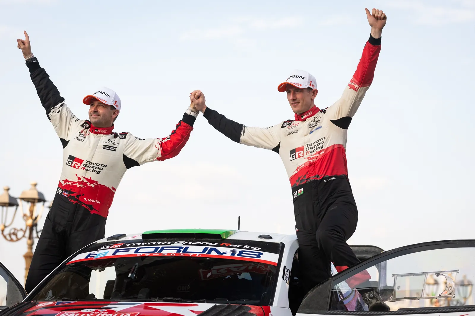 Toyota Gazoo Racing rally car on the gravel stage