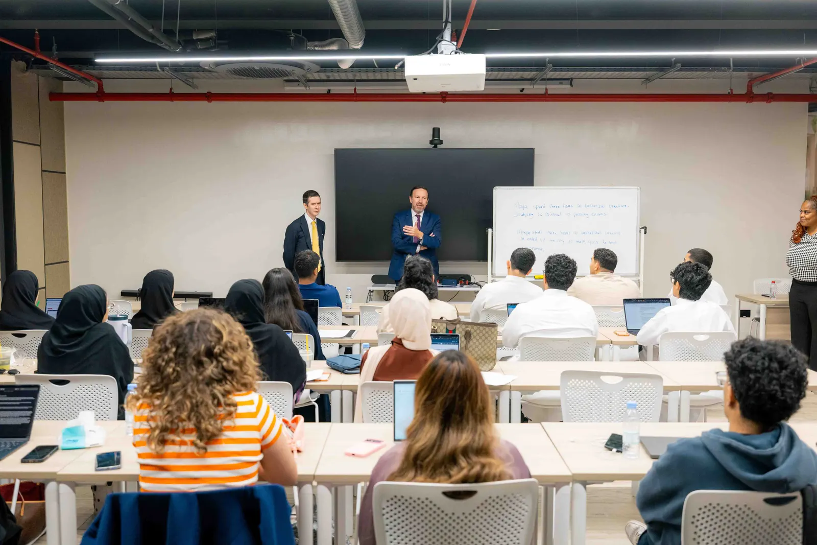 Senator Chris Murphy touring NHU-Riyadh campus facilities
