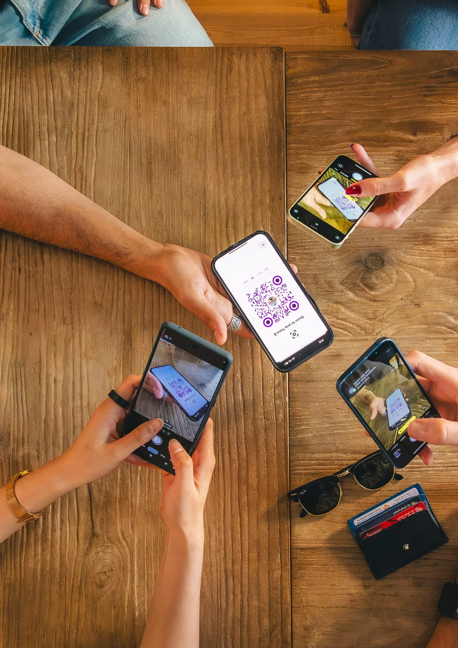 Mobile application showing Ziina peer-to-peer transfers